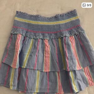 Vineyard Vines Blue and Multicolor Striped Mini Skirt